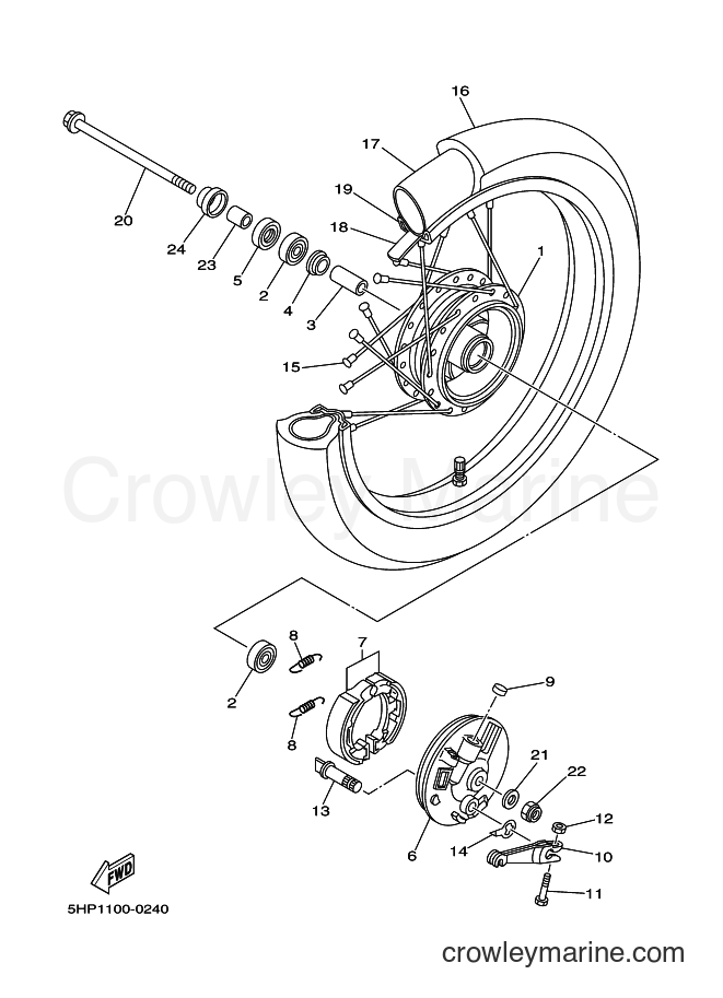 2000 Dirt Bike TT-R125 - TT-R125 (5HP1) [060] - FRONT WHEEL