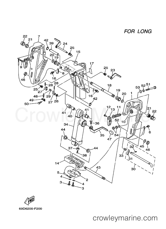 Yamaha Motors E60HMHDS (69D6) [220] - BRACKET 3