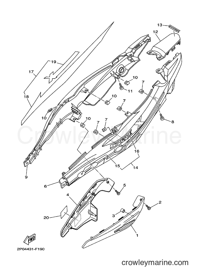2007 Scooter LF-110D - LF-110D (2P04) [010] - SIDE COVER