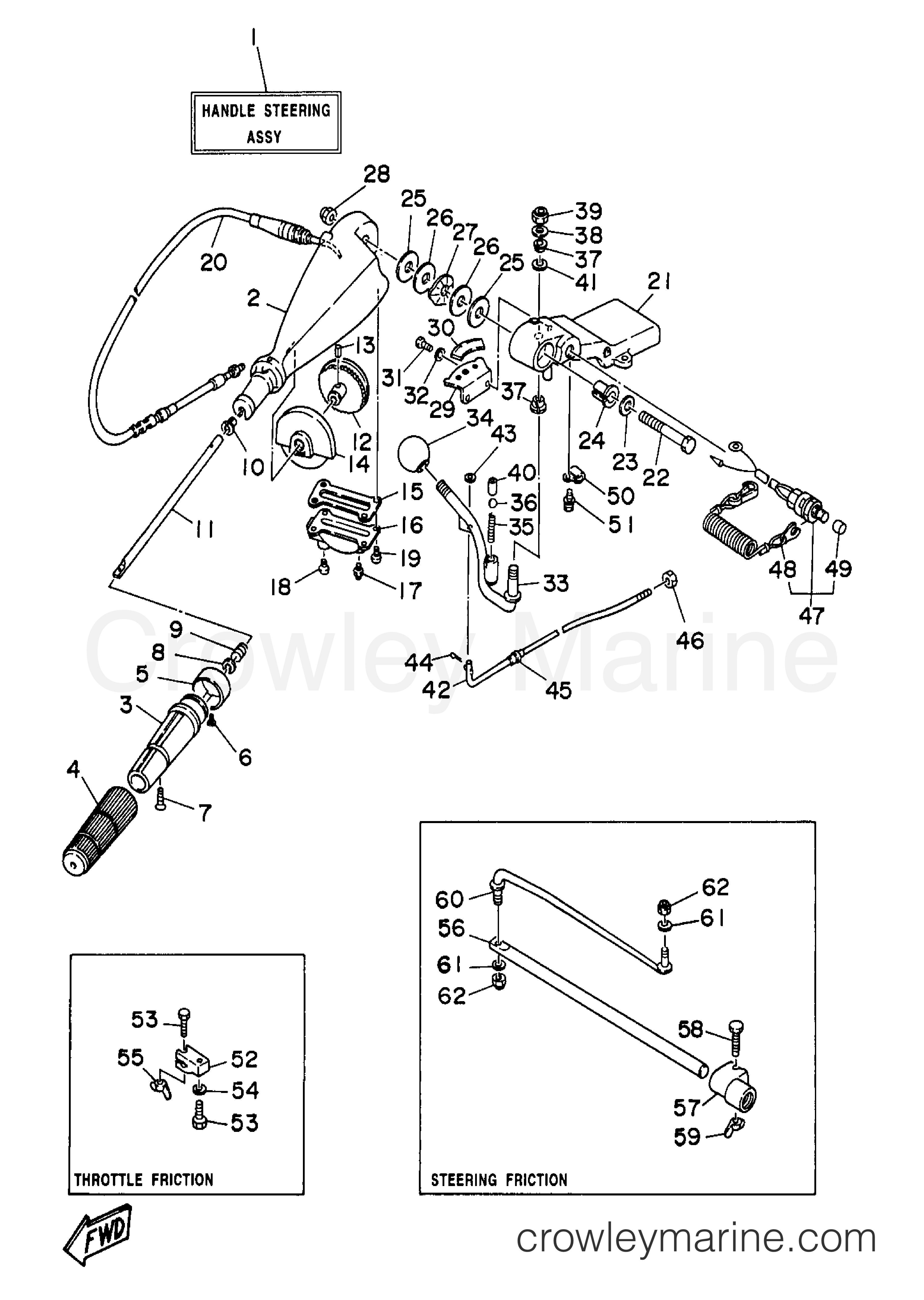 Yamaha Motors E75MLHX - STEERING