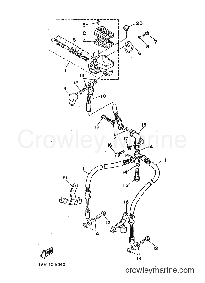 1988 Sport Bike FZ750 - FZ750 (3DW1) [010] - FRONT MASTER CYLINDER