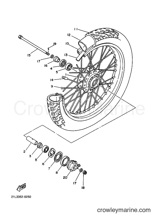 2000 Street Bike SR250 - SR250 (21L3) [010] - FRONT WHEEL