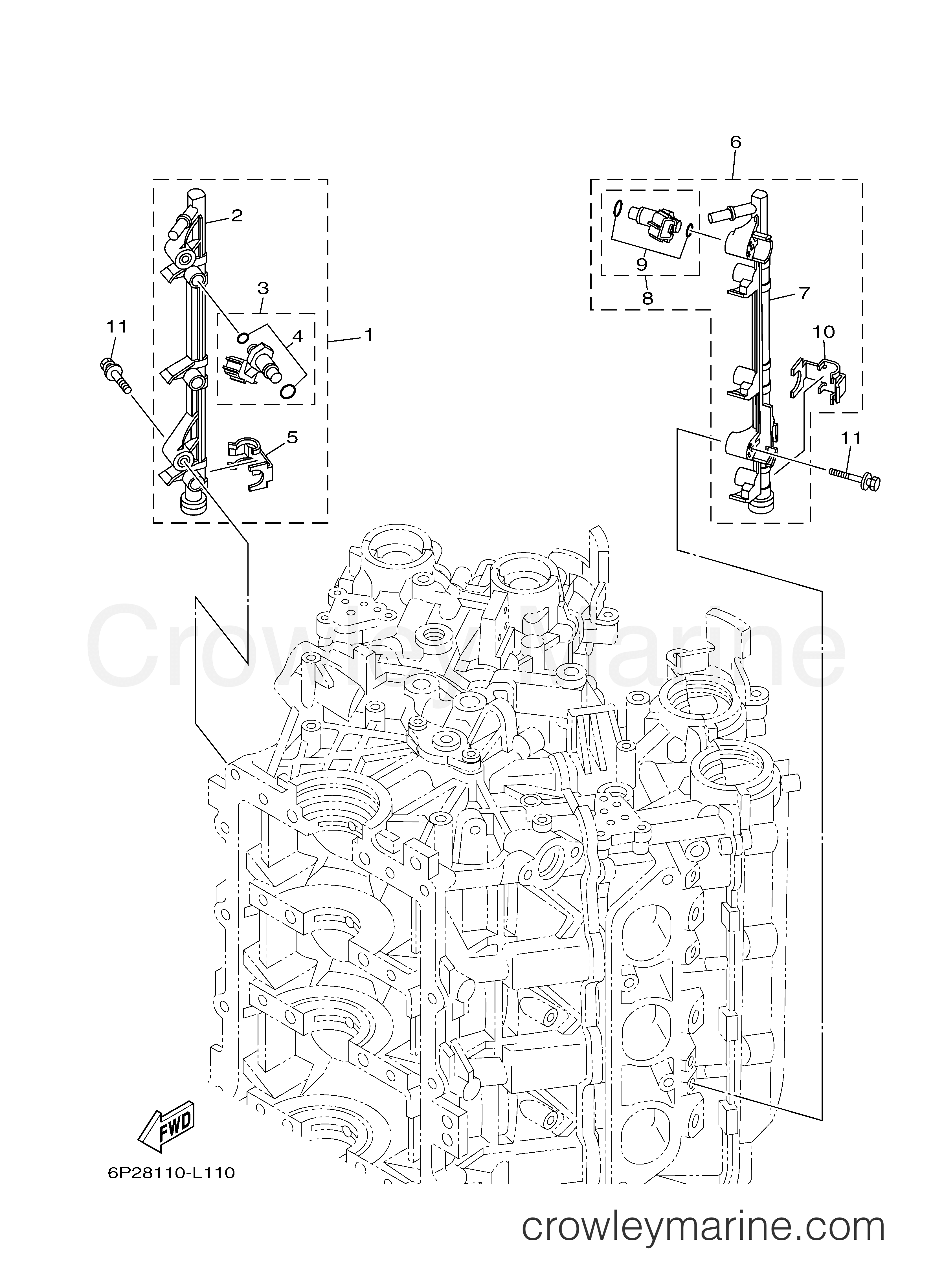 Yamaha Motors LF250XA - THROTTLE BODY ASSY 3