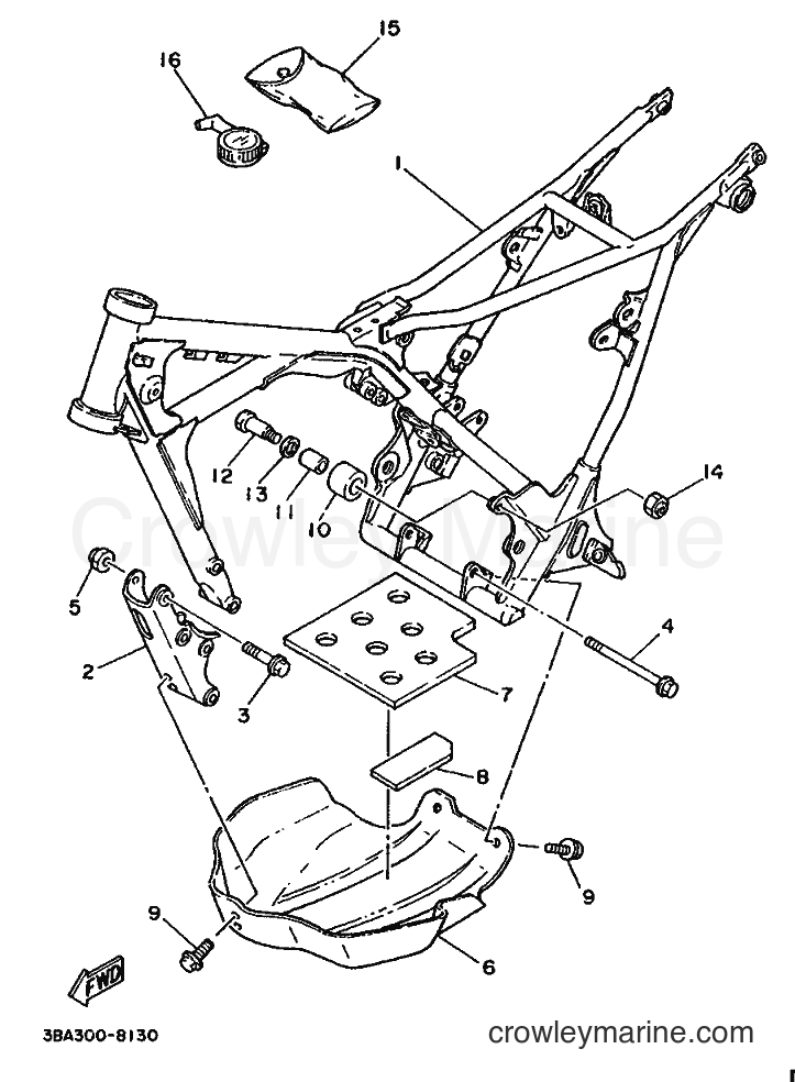 1988 Dirt Bike TY250R - TY250R (3BA) [999] - FRAME