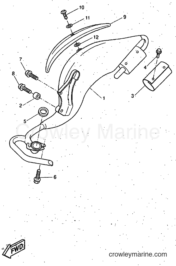 1997 Scooter YQ50 - YQ50 (5CN1) [999] - EXHAUST