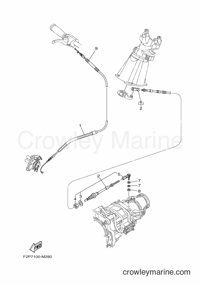 Yamaha Motors VX1100C (F2PG) [020] - CONTROL CABLE