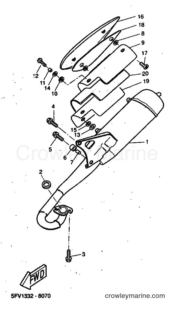 1999 Scooter YH50 - YH50 (5FV1) [010] - EXHAUST