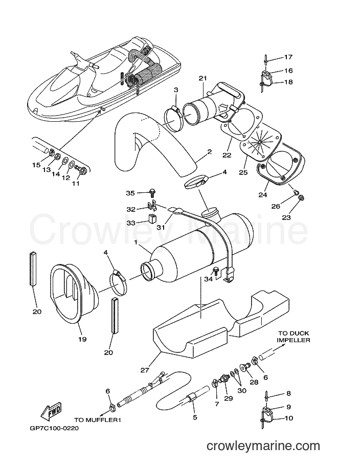 Yamaha Motors JET FOR GP760 (65VA) [030] - EXHAUST 2