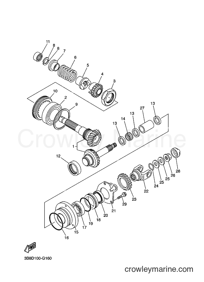 2011 Cruiser XVS1100 - XVS1100 (3B8S) [010] - MIDDLE DRIVE GEAR