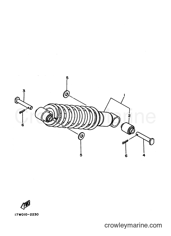 1996 Scooter DT50LC - DT50LC (3UN5) [010] - REAR SUSPENSION