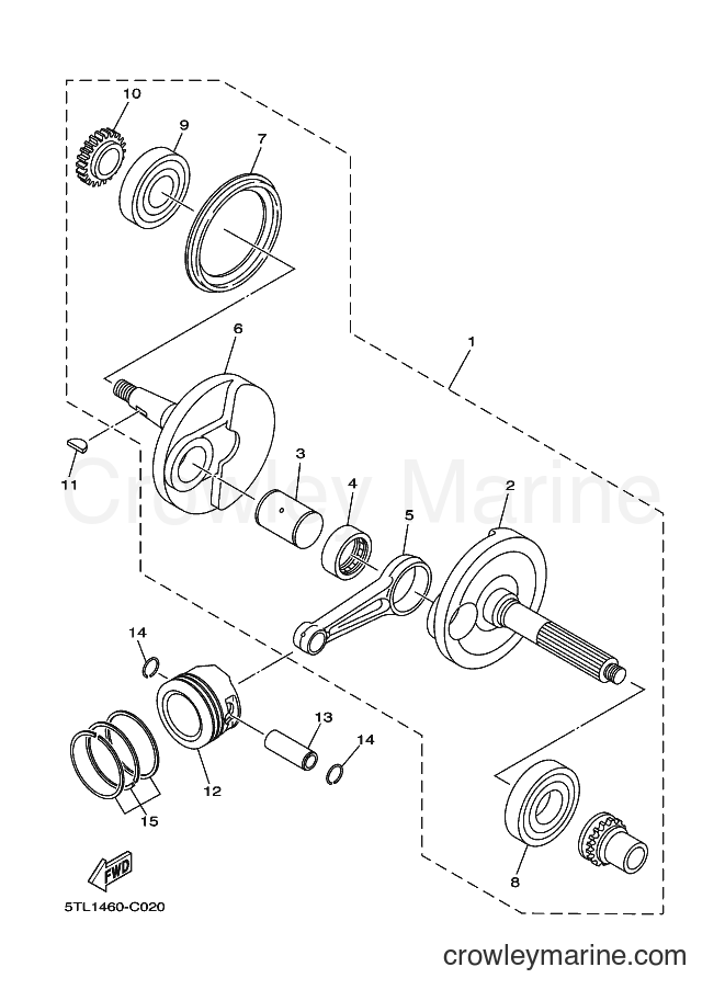 2012 Scooter AF115C - AF115C (1UB2) [010] - CRANKSHAFT & PISTON