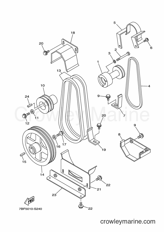 2017 Snowblower YT1380 - YT1380 (7BE3) [010] - V BELT & PULLEY