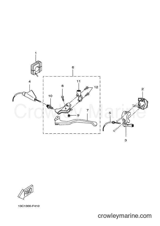 Yamaha Motors DT50R (13CB) [010] - HANDLE SWITCH & LEVER