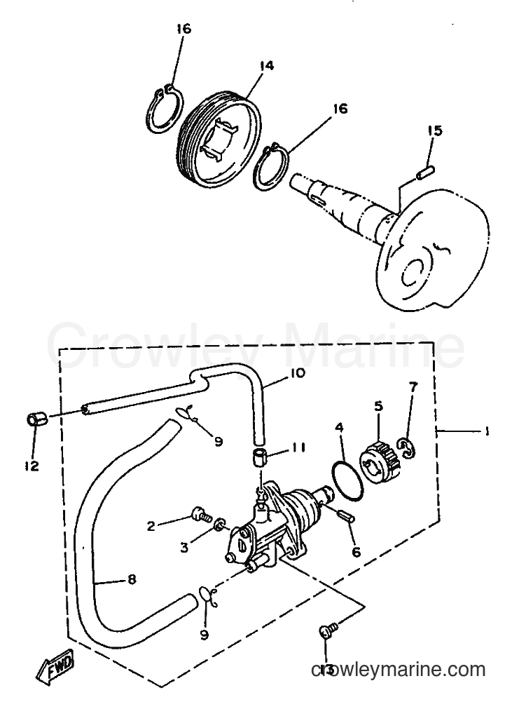 1997 Scooter YN50 - YN50 (5AD6) [010] - OIL PUMP