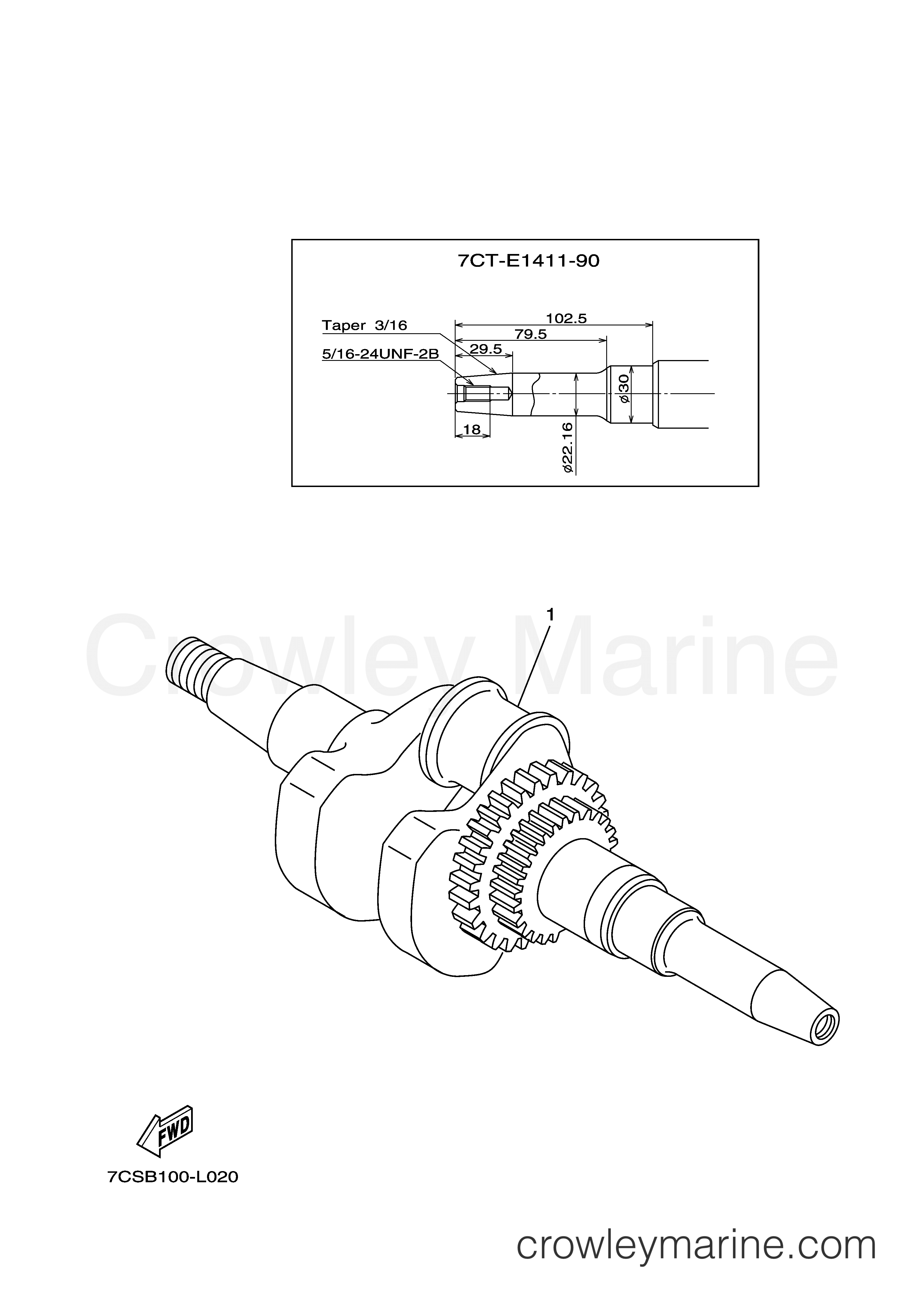Yamaha Motors MZ300K3U-M - CRANKSHAFT