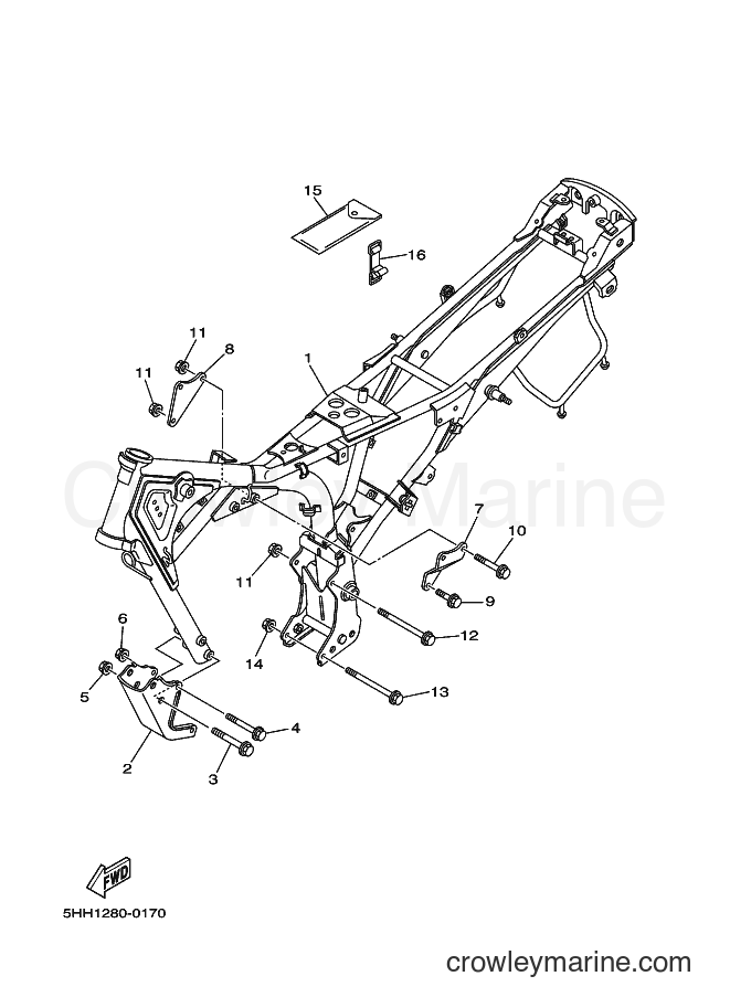 2001 Street Bike YBR125E - YBR125E (5NH3) [010] - FRAME