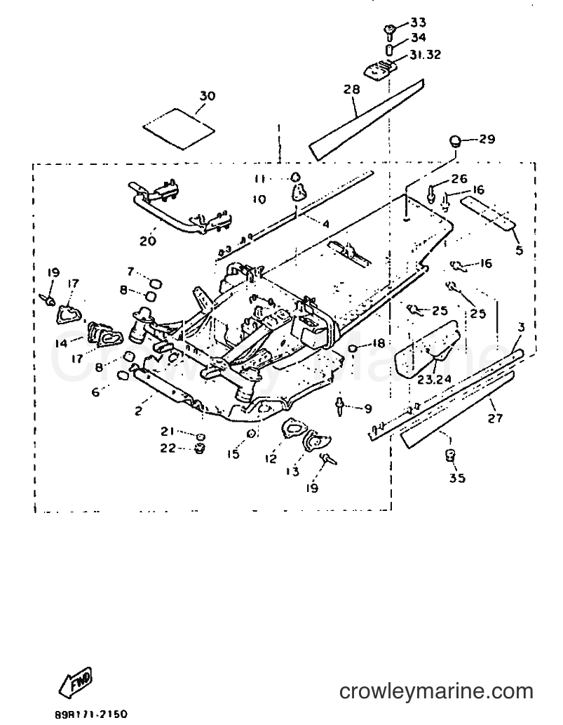 1992 Snowmobile VT480TF - VT480TF (88K2) [010] - FRAME