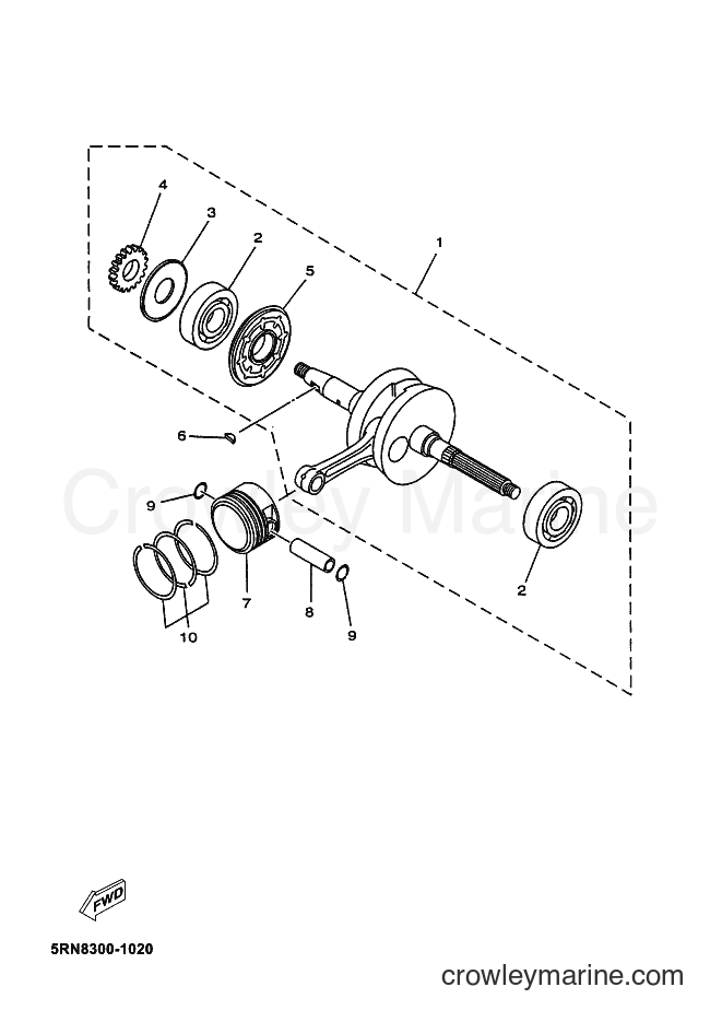 Yamaha Motors YP180E (5XM2) [060] - CRANKSHAFT & PISTON