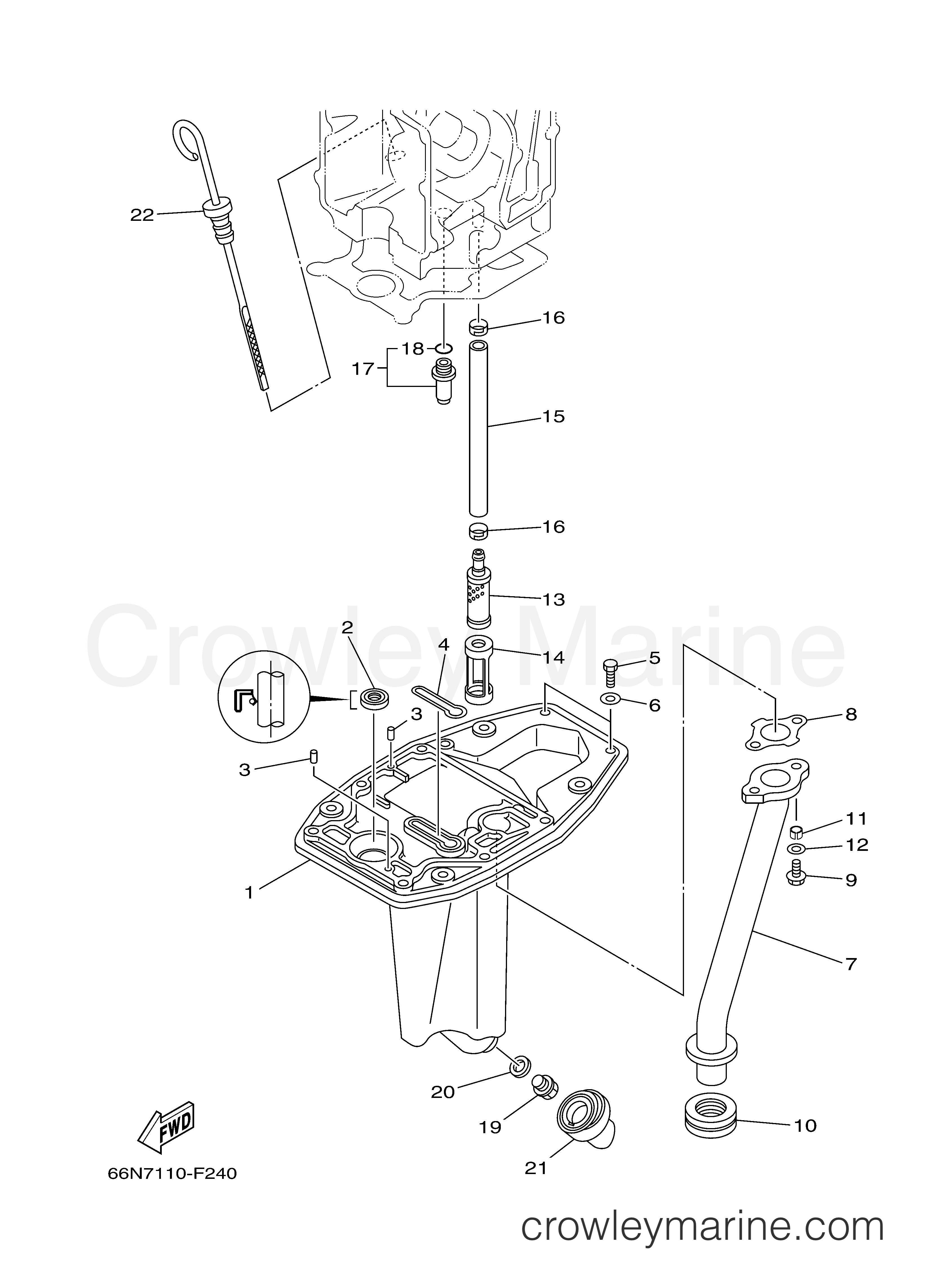 Yamaha Motors F15PLH - OIL PAN