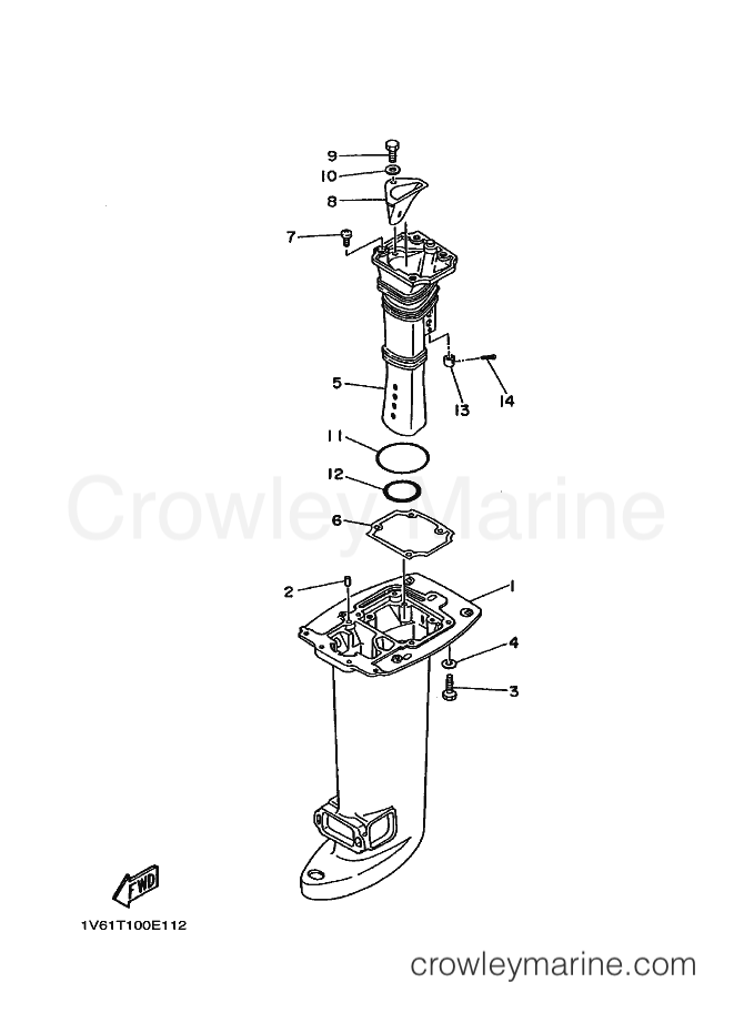 Yamaha Motors 25V (61R0) [020] - UPPER CASING