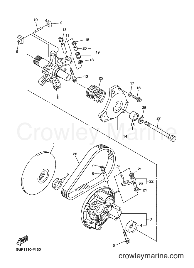 2015 Snowmobile RPZ50M - RPZ50M (8GPH) [030] - PRIMARY SHEAVE