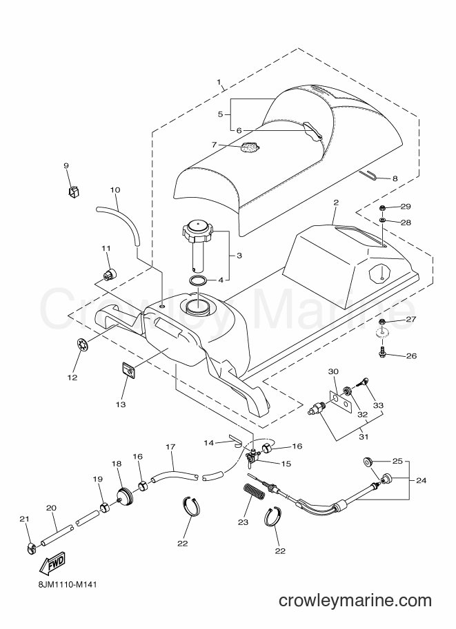 2016 Snowmobile SRX120 - SRX120 (8JM8) [010] - SEAT