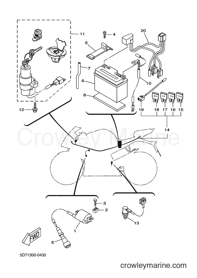 2008 Sport Bike YZF-R125 - YZF-R125 (5D71) [080] - ELECTRICAL 1