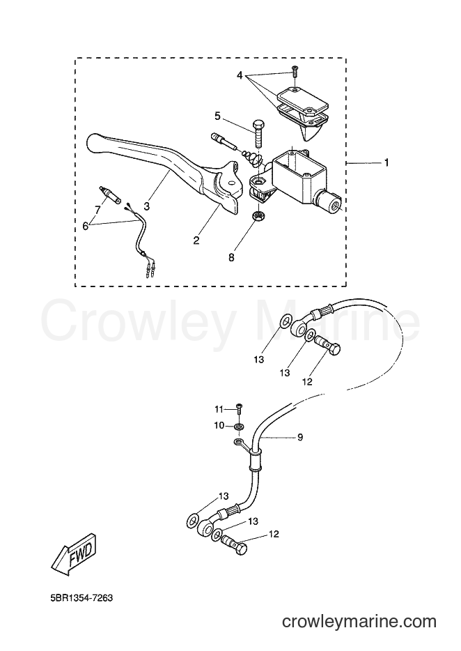 2001 Scooter YQ50L - YQ50L (5PU5) [010] - FRONT MASTER CYLINDER