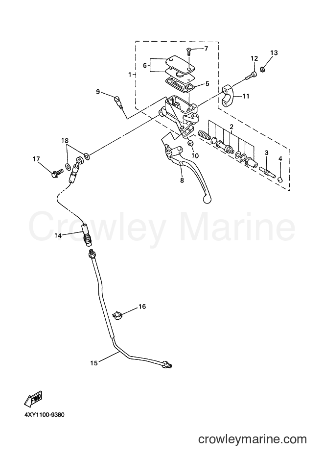 Yamaha Motors XVZ13TFL (5MC3) [010] - FRONT MASTER CYLINDER 2