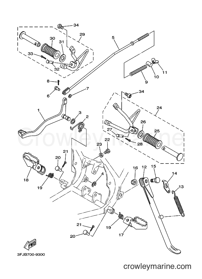 2002 Dirt Bike DT175 - DT175 (3FJE) [010] - STAND & FOOTREST