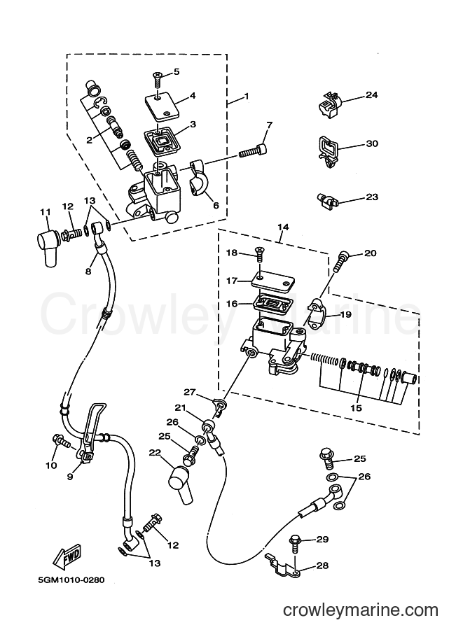 Yamaha Motors YP250 (5GM2) [030] - FRONT MASTER CYLINDER