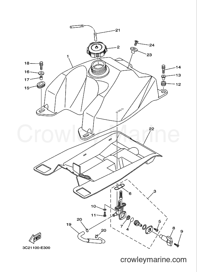 2008 ATV YFM450FAS - YFM450FAS (3C2E) [010] - FUEL TANK