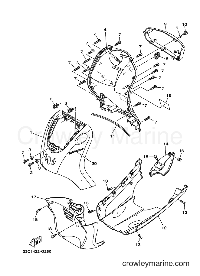 2008 Scooter AF115C - AF115C (23C1) [010] - LEG SHIELD