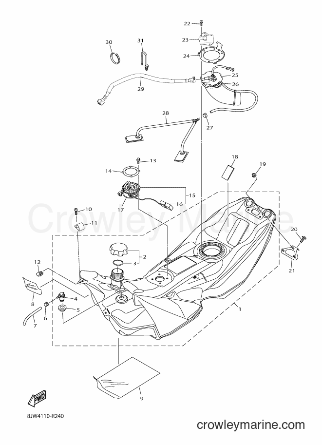 2016 Snowmobile SRV10ML62 - SRV10ML62 (8KU6) [010] - FUEL TANK