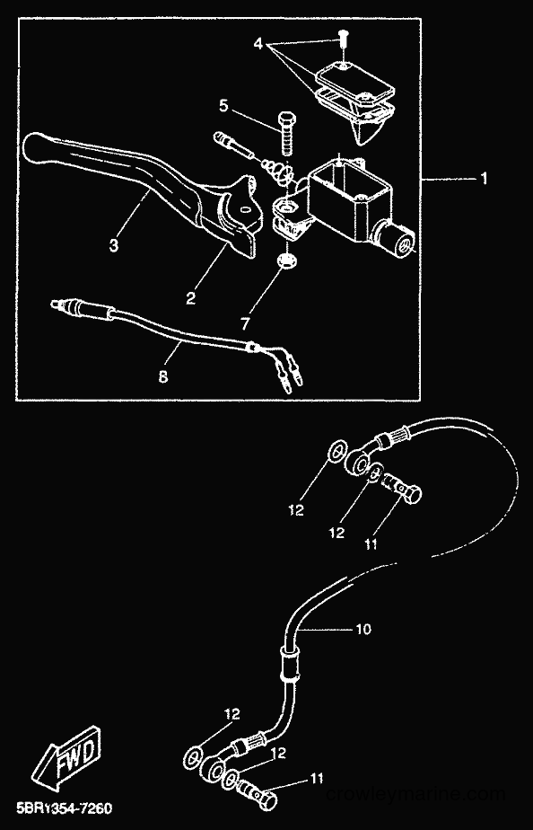 1999 Scooter YQ50L - YQ50L (5KF3) [010] - M. CYLINDER FOR DISK BRAKE