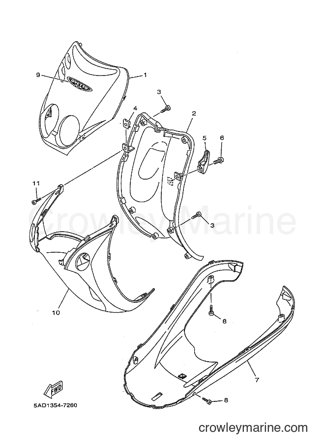 Yamaha Motors YN50 (5BV1) [010] - LEG SHIELD
