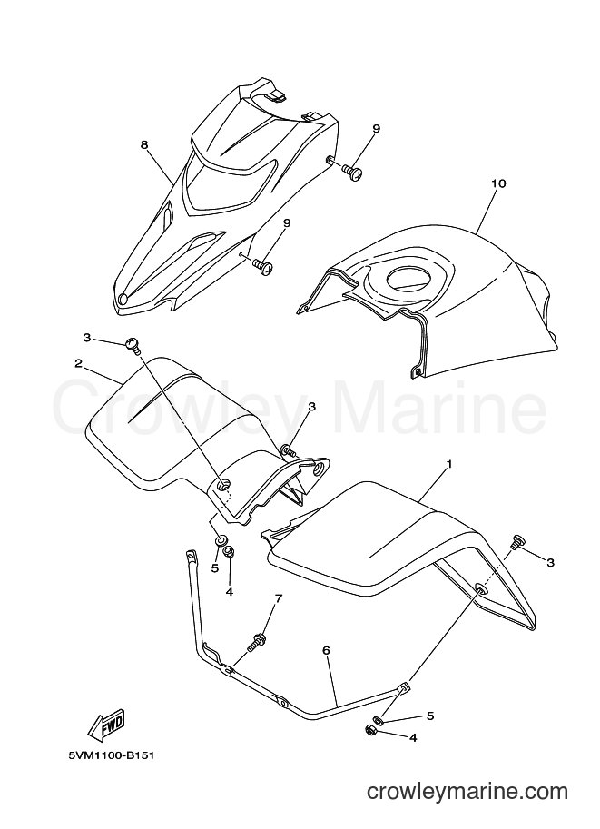 2007 ATV YFS200 - YFS200 (5VMB) [010] - FRONT FENDER