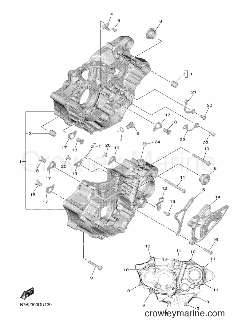 2019 Dirt Bike YZ250F - YZ250F (B7B1) [010] - CRANKCASE