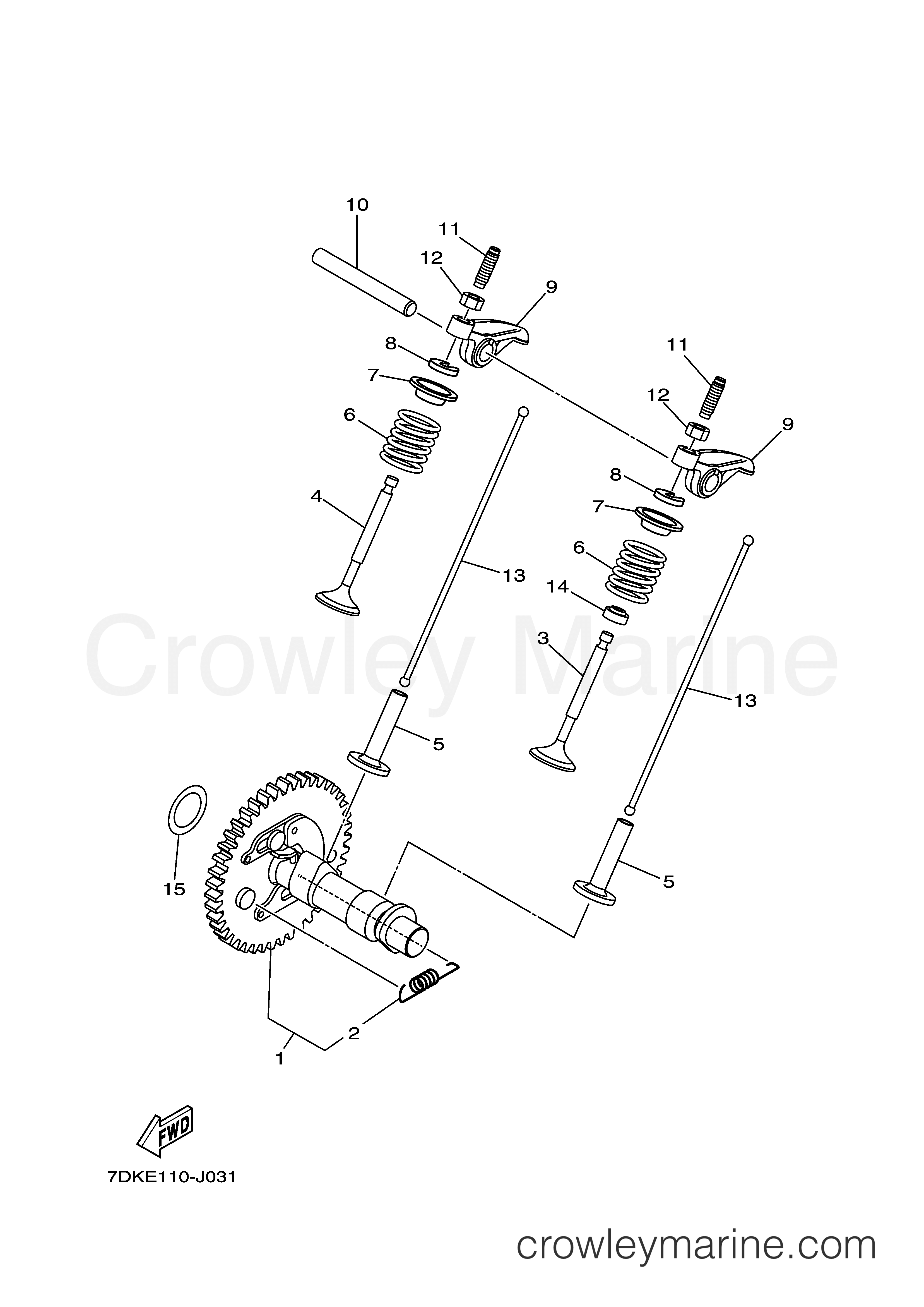 Yamaha Motors EF2000ISH - CAMSHAFT VALVE