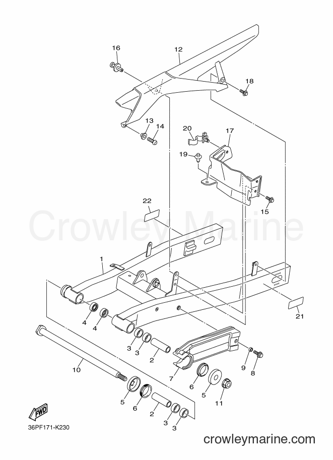 2012 Street Bike XJ6F - XJ6F (36PR) [010] - REAR ARM