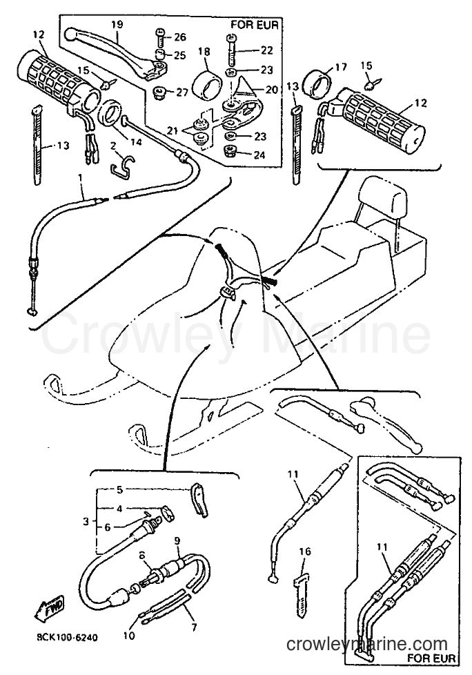 1996 Snowmobile VT480TR - VT480TR (8CK1) [030] - CONTROL CABLE