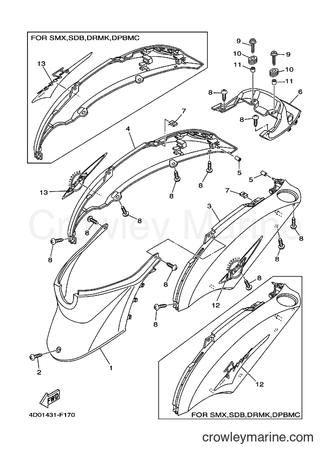 2007 Scooter CT-115D - CT-115D (4D01) [010] - SIDE COVER
