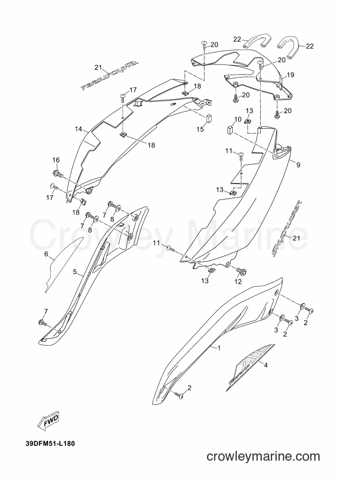 2012 Scooter YP125R - YP125R (2AB9) [020] - SIDE COVER