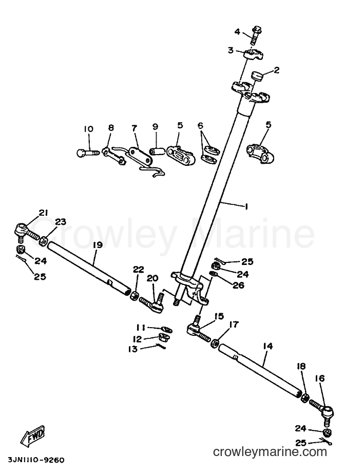 1990 ATV YFU1T - YFU1T (3JN8) [010] - STEERING