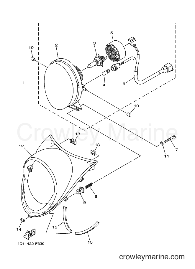 Yamaha Motors AF115C (23C4) [010] - HEADLIGHT