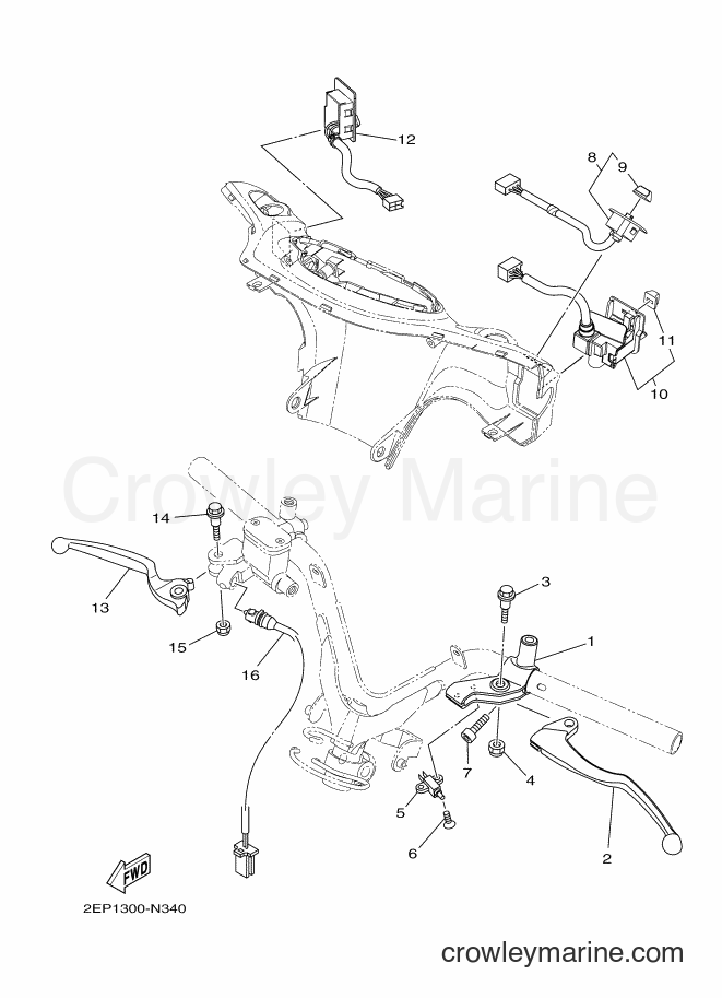 2014 Scooter XC115S - XC115S (2EP2) [020] - SWITCH & LEVER FOR DISK BRAKE