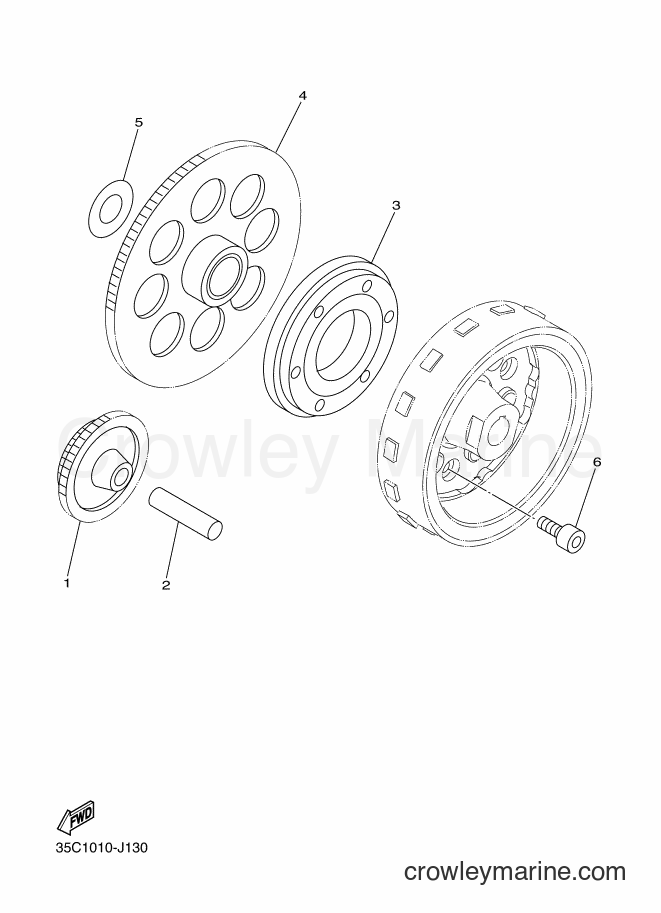 Yamaha Motors XVS400C (35C5) [010] - STARTER CLUTCH