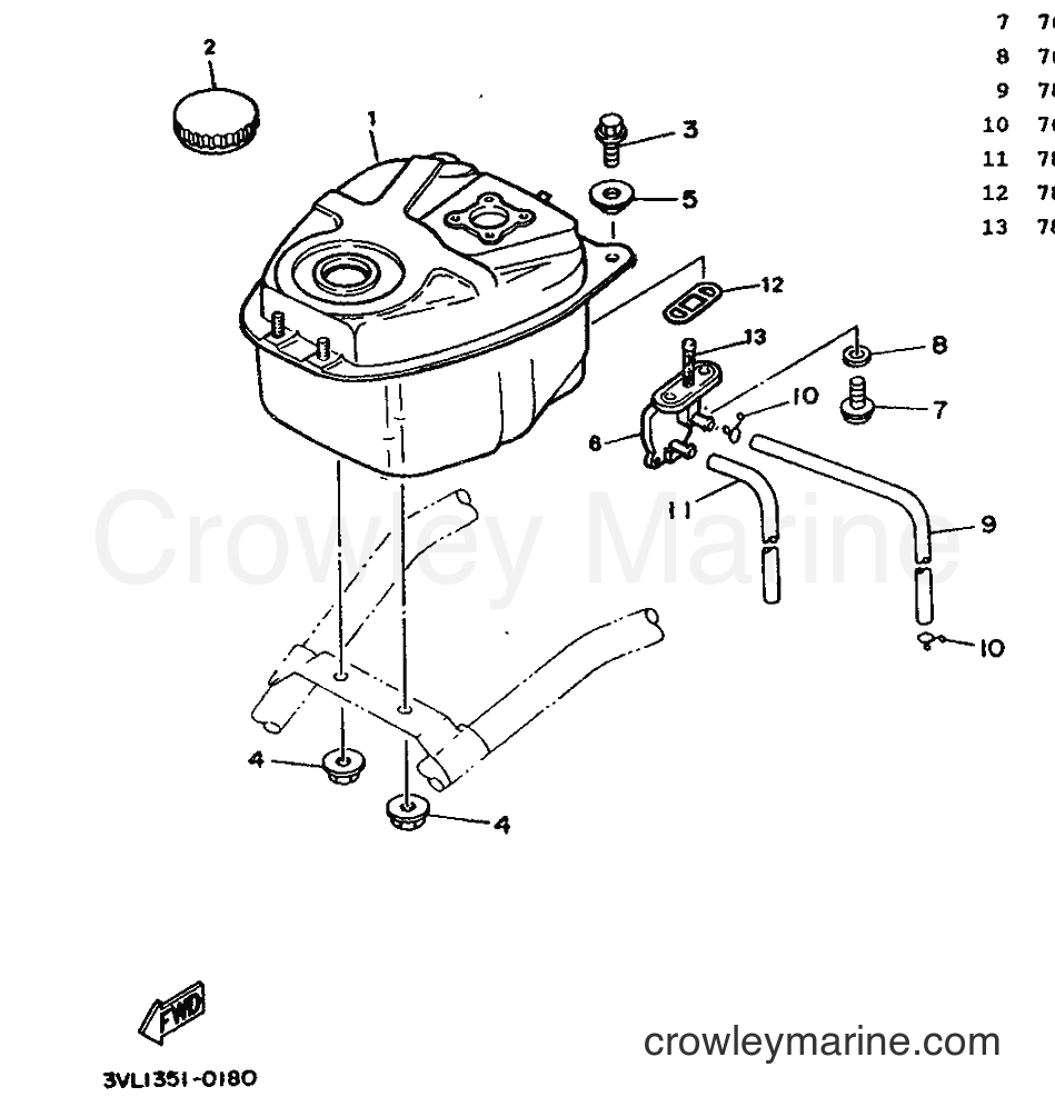 1990 Scooter CW50 - CW50 (3VL1) [999] - FUEL TANK