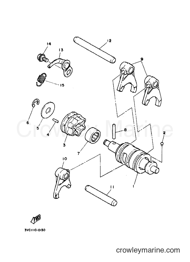 1994 Dirt Bike RT180E - RT180E (4BN3) [010] - SHIFT CAM & FORK
