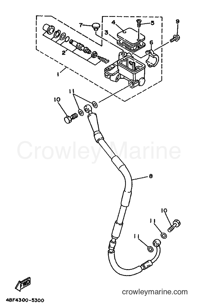 1995 Dirt Bike WR200R - WR200R (4BF4) [999] - FRONT MASTER CYLINDER